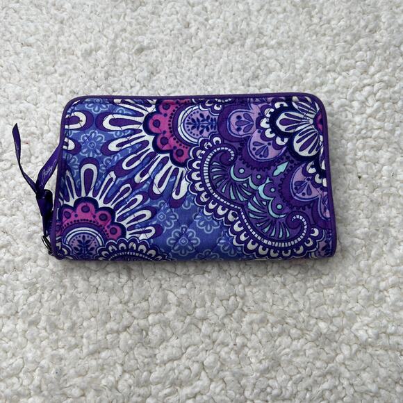 Vera Bradley Purple Zipper Wallet - Picture 2 of 8